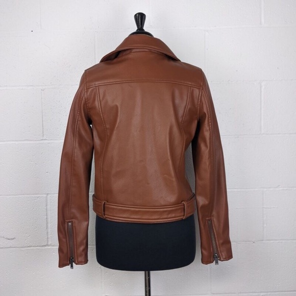 Oak + Fort brow faux vegan leather jacket - Picture 4 of 4